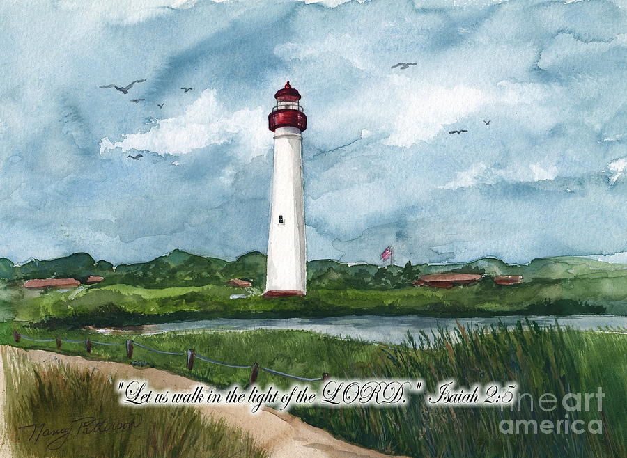 Walking in the Light at Cape May Painting by Nancy Patterson