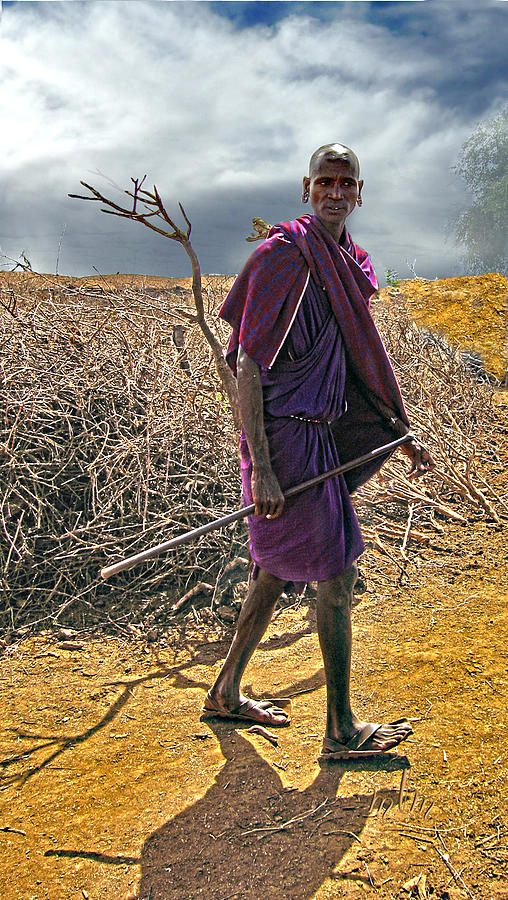 Walking Masai Photograph by Marie Morrisroe
