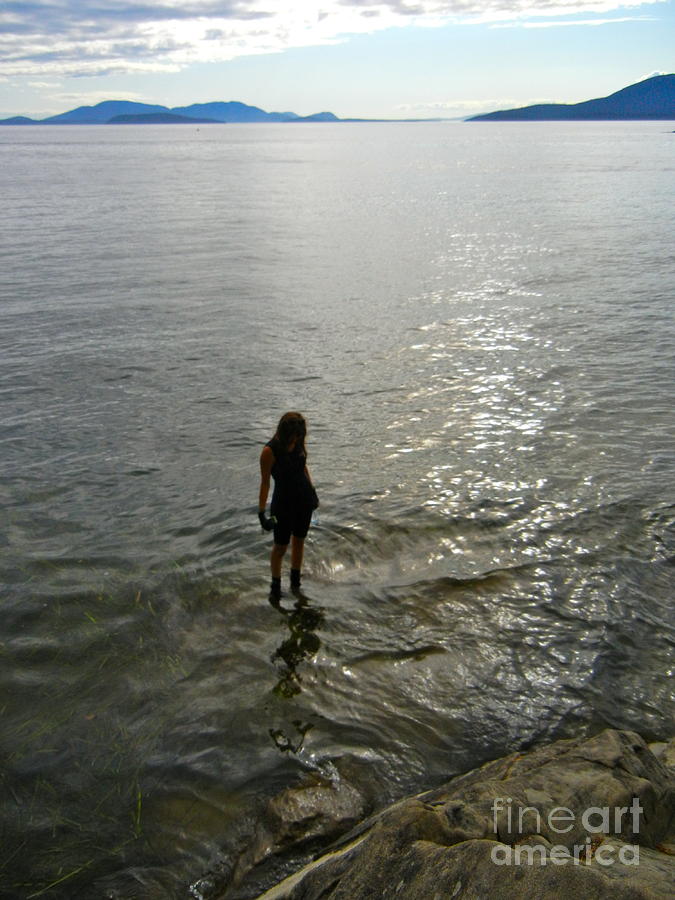 Ocean Photograph - Walking On The Tide by KD Johnson Ocean Photograph - Walking On The Tide by KD Johnson