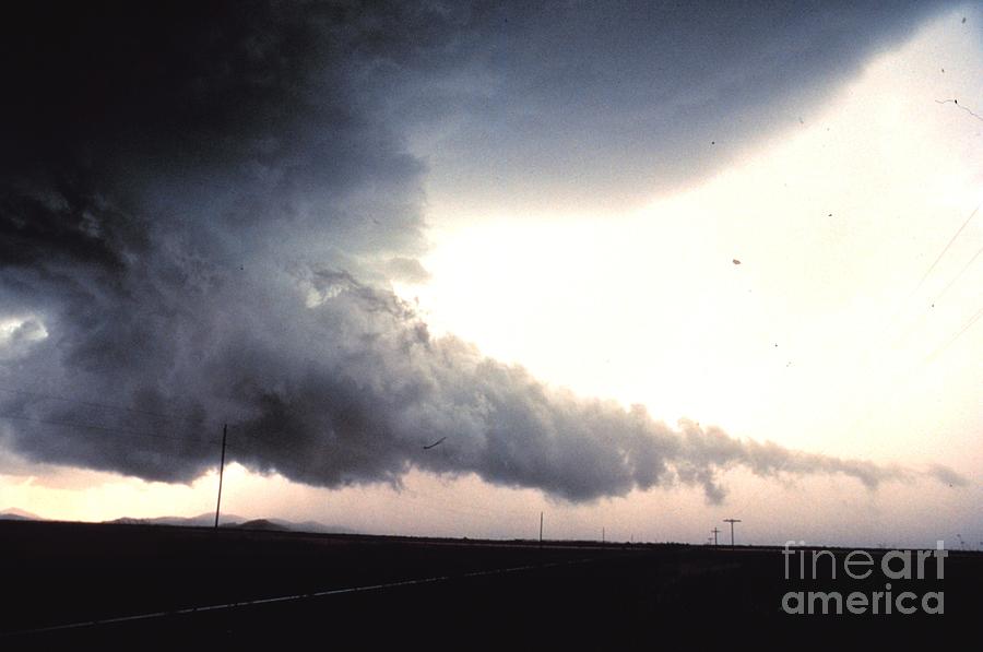 Science Photograph - Wall Cloud With Tail by Science Source