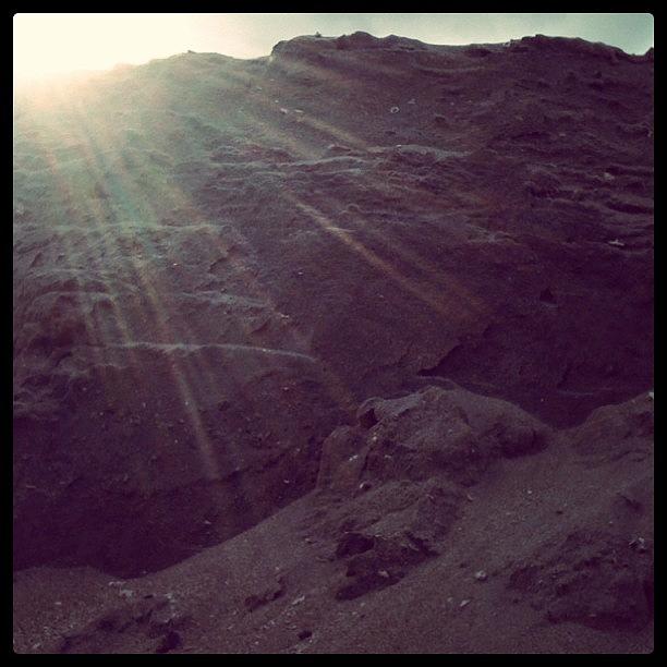 Nature Photograph - Wall Of Sand. #sand #wall #sun by Emily W