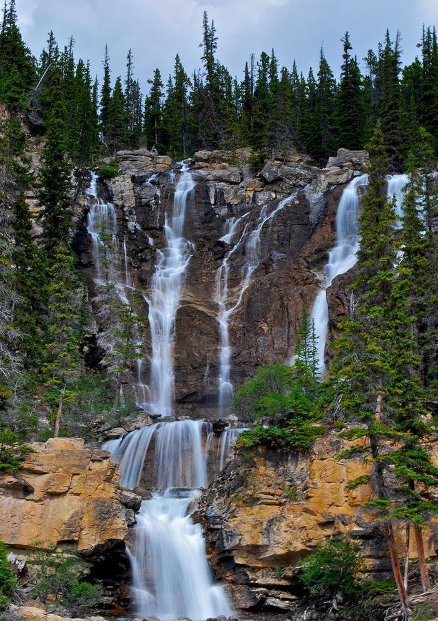 Banff National Park Photograph - Wall of Waterfalls by Mike Horvath