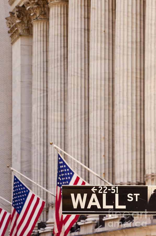 Wall Street Columns Photograph by Brian Jannsen