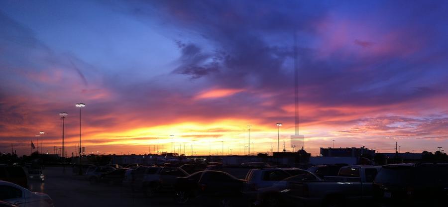 Walmart Sunset Photograph by Paul Hucke