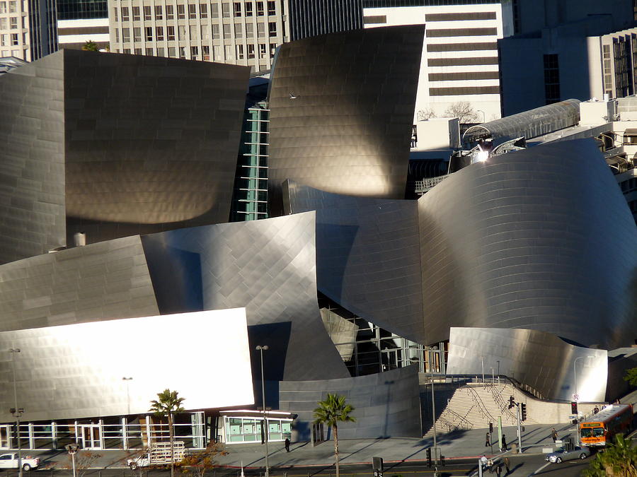 Walt Disney Concert Hall Aerial Tight Photograph by Jeff Lowe