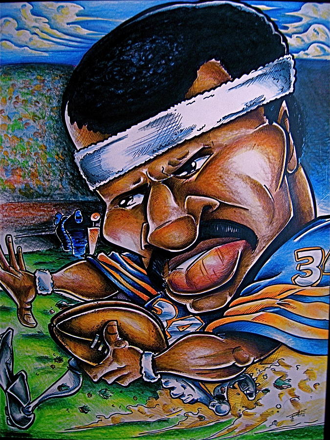 Walter Payton Drawing by Big Mike Roate | Fine Art America