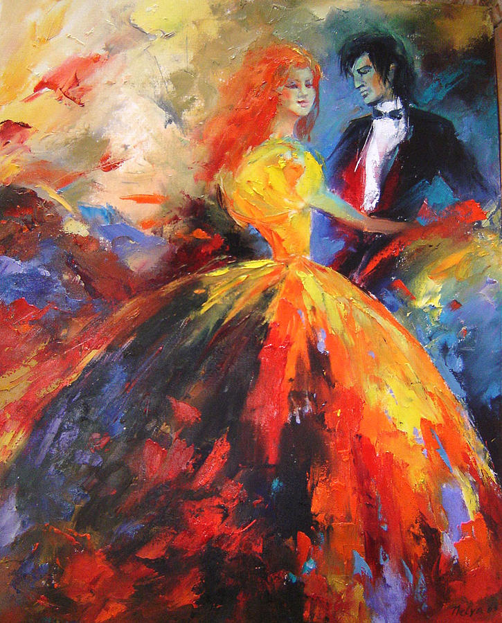 Fall Painting - Waltz by Nelya Shenklyarska