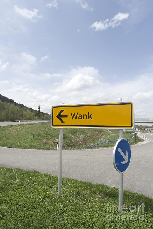 Sign Photograph - Wank by Alex Rowbotham