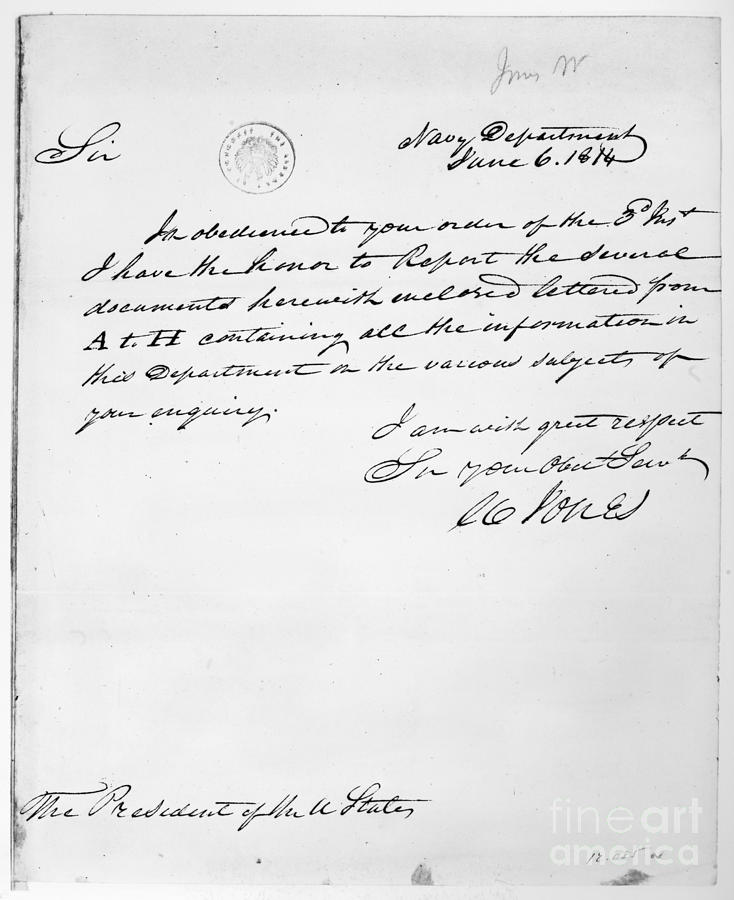 War Of 1812: Letter Photograph by Granger