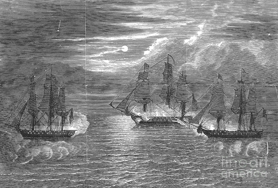 1815 Photograph - War Of 1812: Sea Battle by Granger