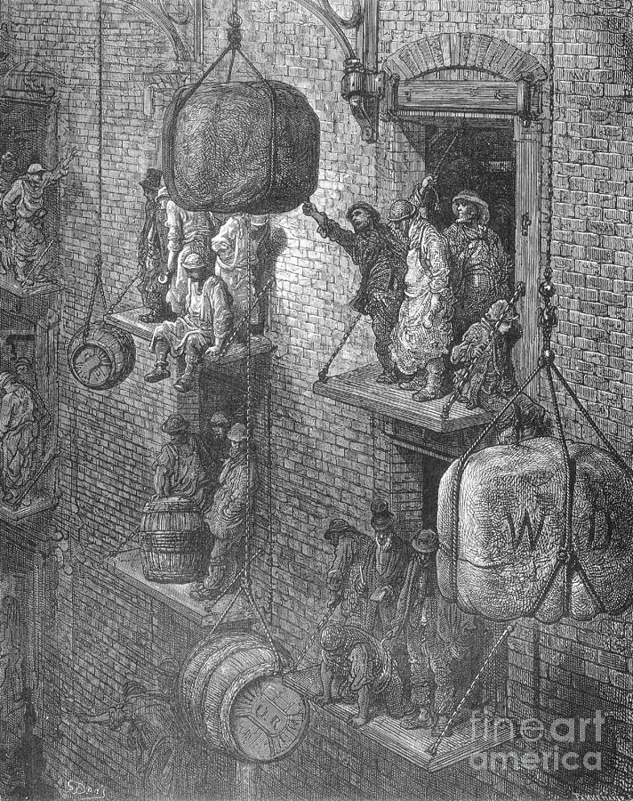 Warehousing In The City By Gustave Dore Photograph by Science Source