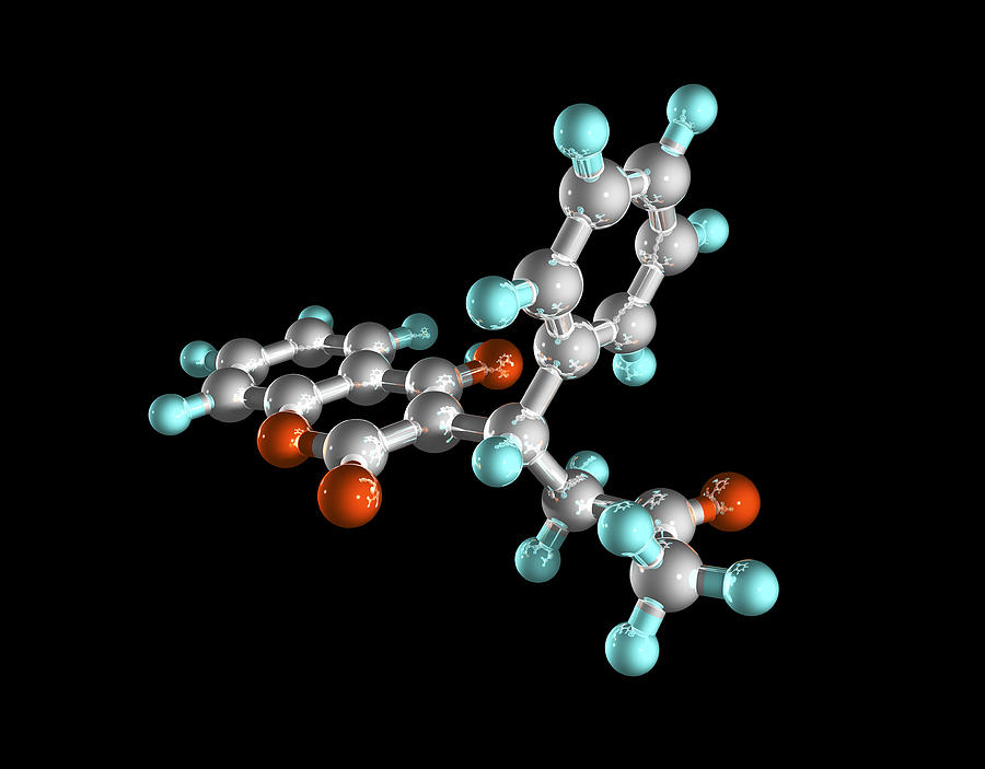 Warfarin Anticoagulant Drug Molecule Photograph by Laguna