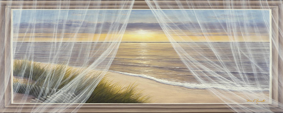 Warm Breeze Panoramic View Painting by Diane Romanello