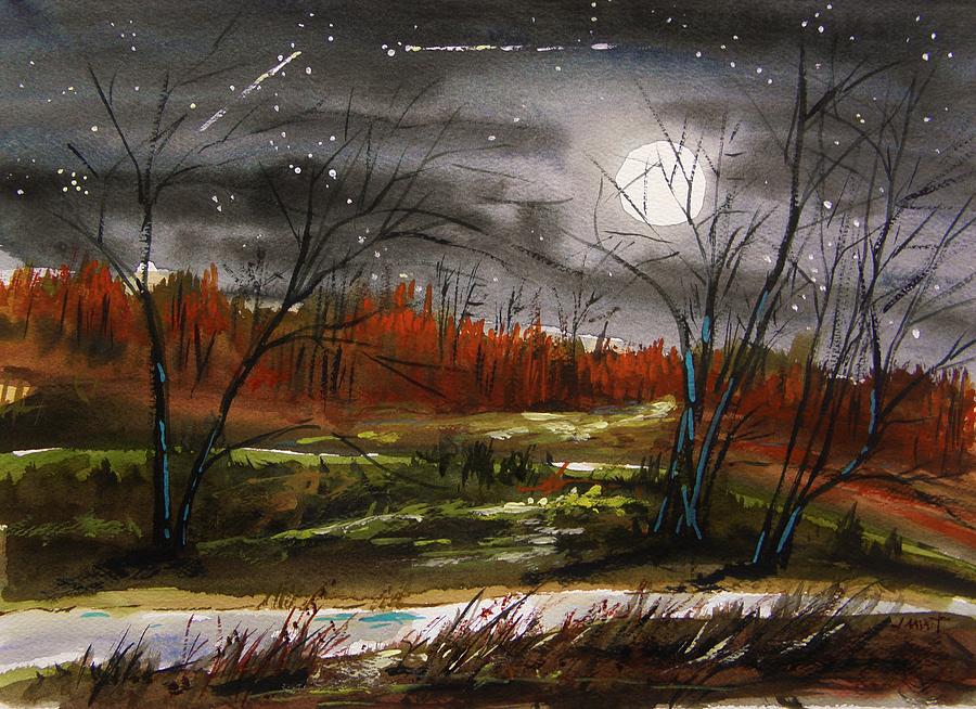 Warm Night and Meteor Shower Painting by John Williams