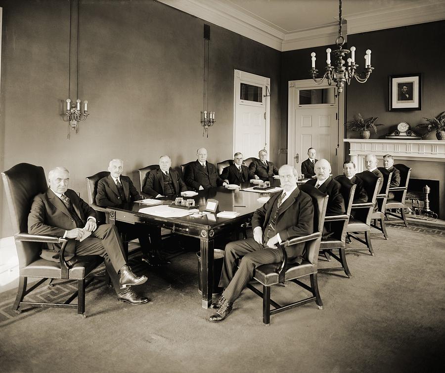 Warren G. Harding S Cabinet In 1921 Photograph by Everett