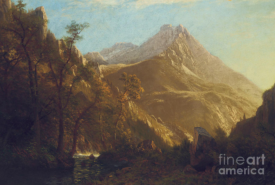 Wasatch Mountains by Albert Bierstadt Painting by Albert Bierstadt