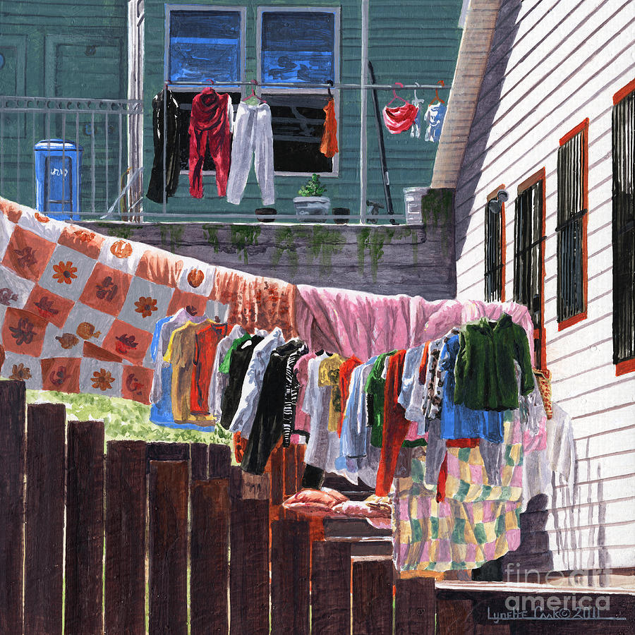Wash Day Painting by Lynette Cook