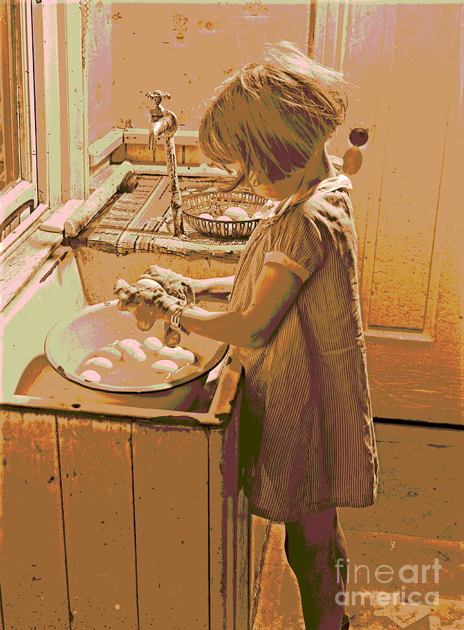 Washing Eggs Photograph by Padre Art