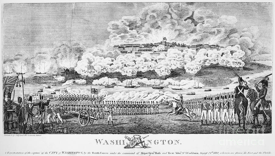 Washington Burning, 1814 Photograph by Granger