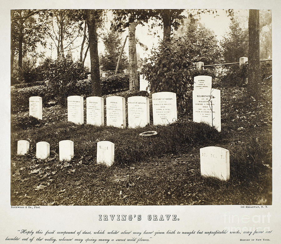 Washington Irving Grave Photograph by Granger