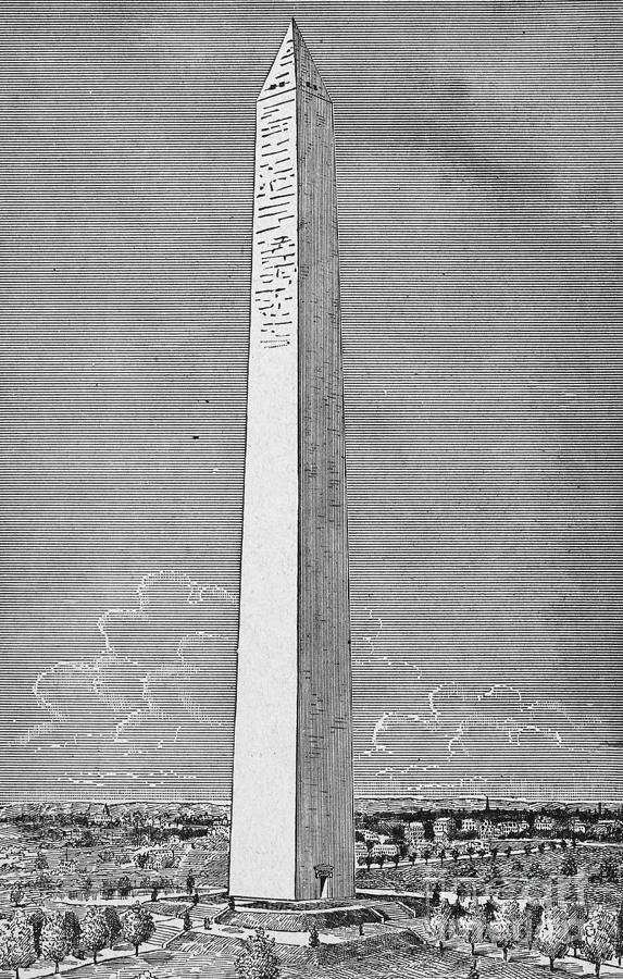 WASHINGTON MONUMENT, c1885 Photograph by Granger WASHINGTON MONUMENT, c1885 Photograph by Granger