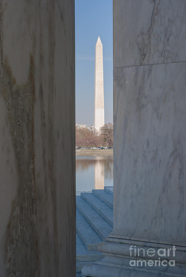 Washington Monument from Jefferson Memorial I Photograph by Clarence Holmes