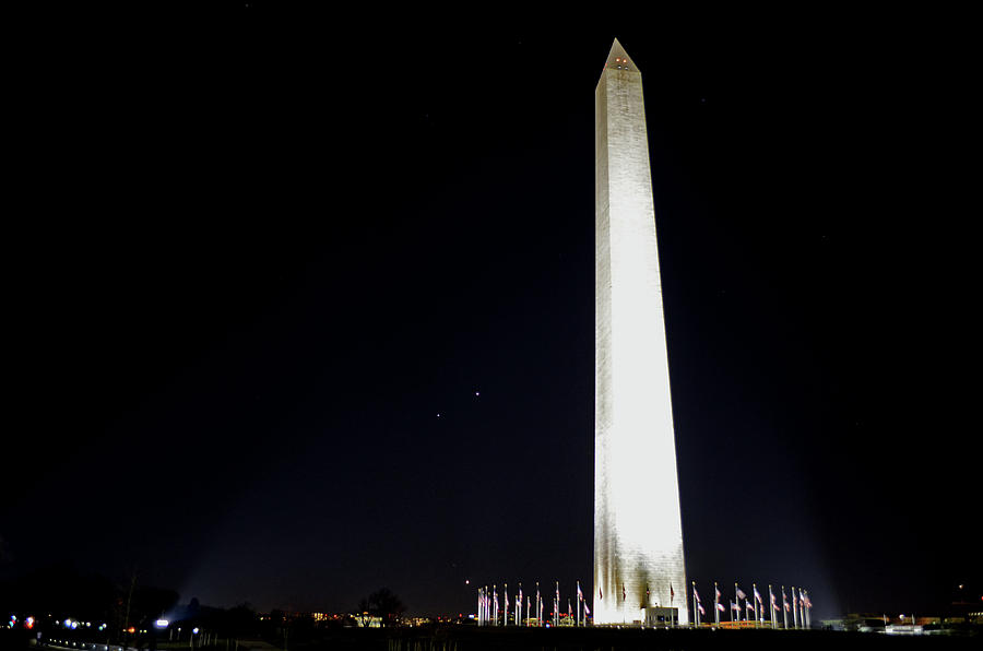 Washington Monument Night Photograph by La Dolce Vita