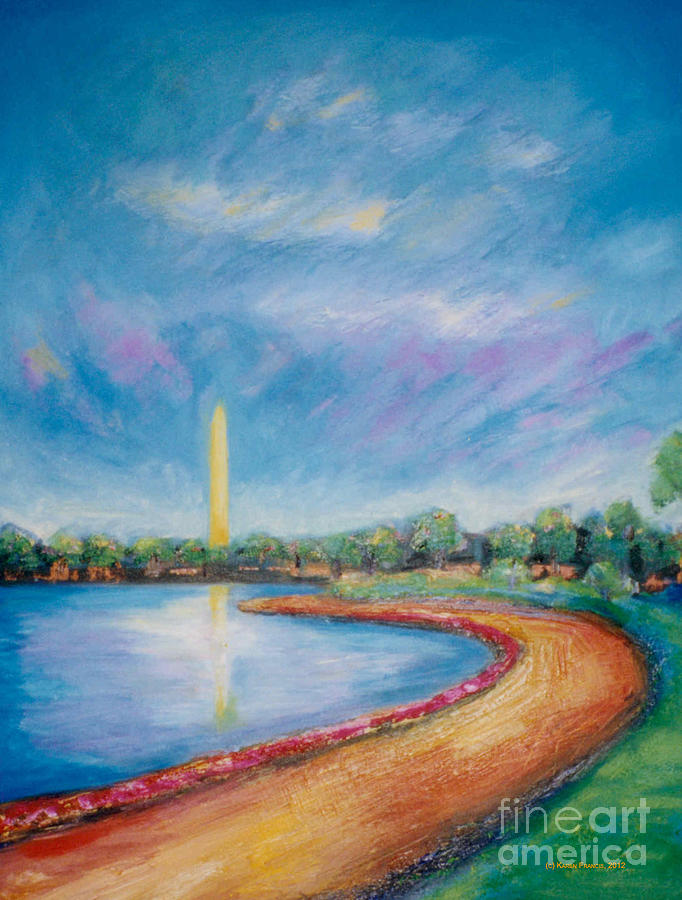 Washington Monument Painting - Washington DC Sky by Karen Francis Washington Monument Painting - Washington DC Sky by Karen Francis