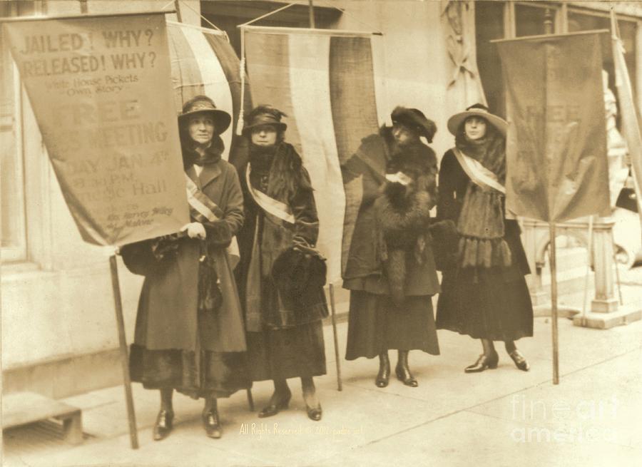 Washington Suffragettes Picketing in New York City Photograph by Padre Art