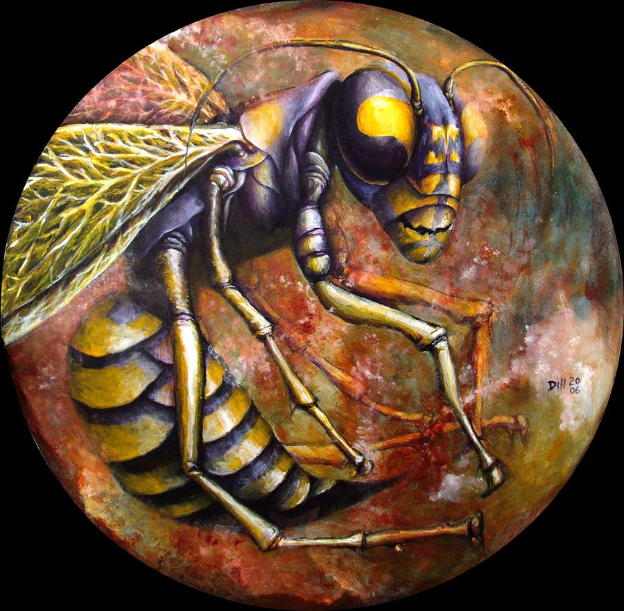 Wasp Painting by Rust Dill Wasp Painting by Rust Dill
