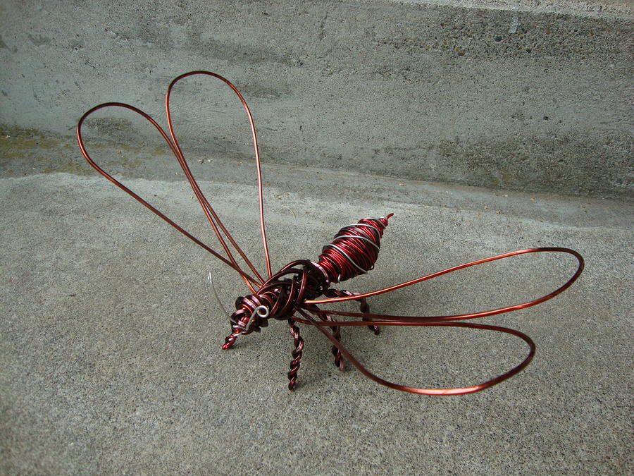 Wire Sculpture - Wasp by Scott Faucett