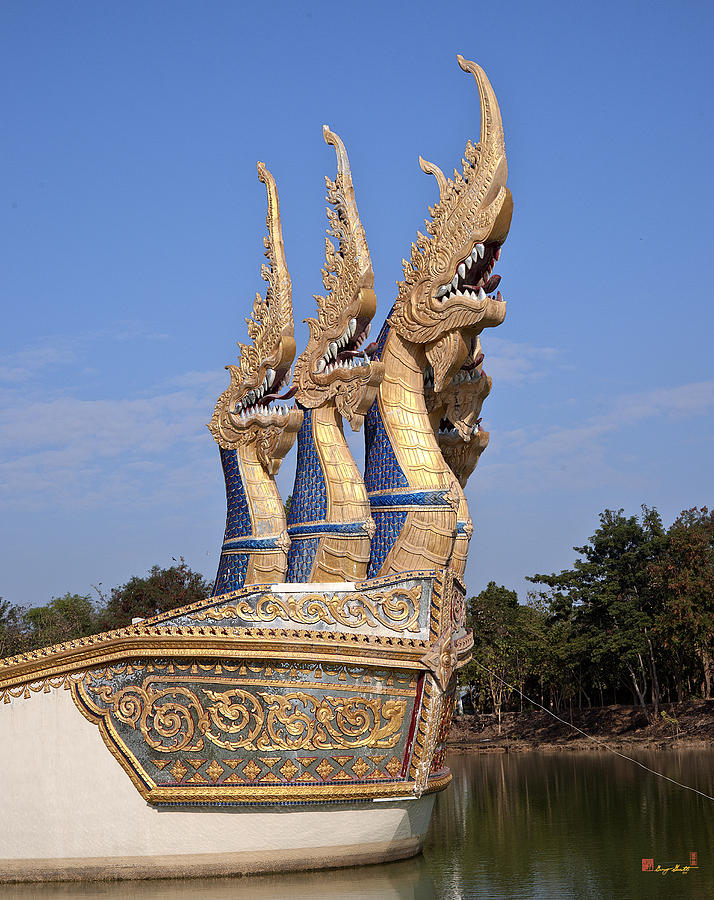 Wat Ban Na Muang Wiharn Naga-headed River Barge Prow DTHU175 Photograph by Gerry Gantt
