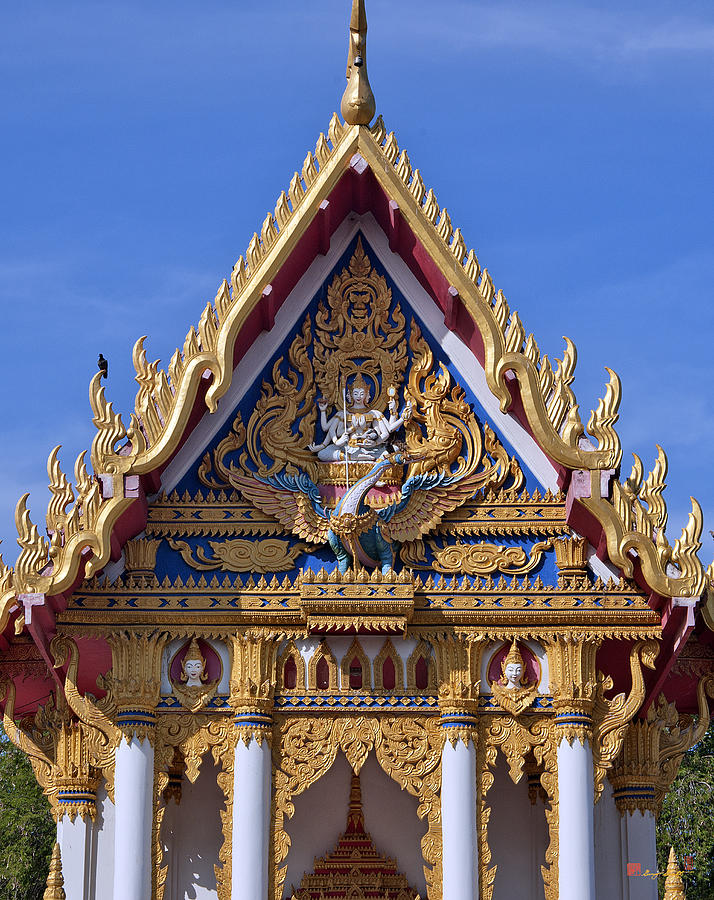 Wat Chai Mongkol Ubosot Gable DTHU609 Photograph by Gerry Gantt