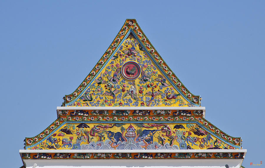 Wat Ratcha Orasaram Wiharn Gable DTHB862 Photograph by Gerry Gantt
