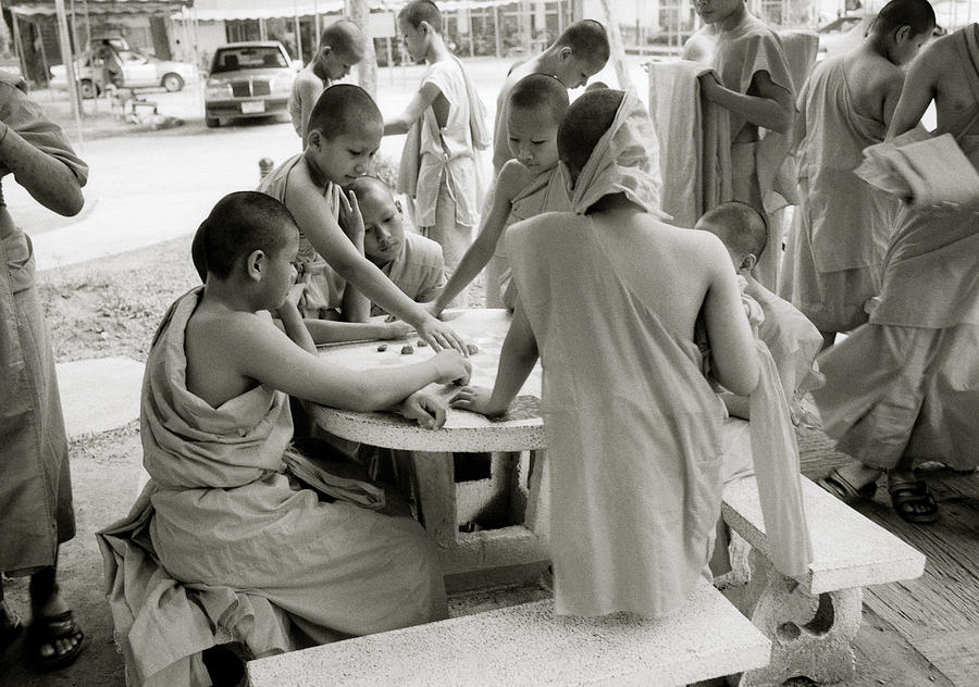Wat Suan Dok Novice Monks Photograph by Shaun Higson