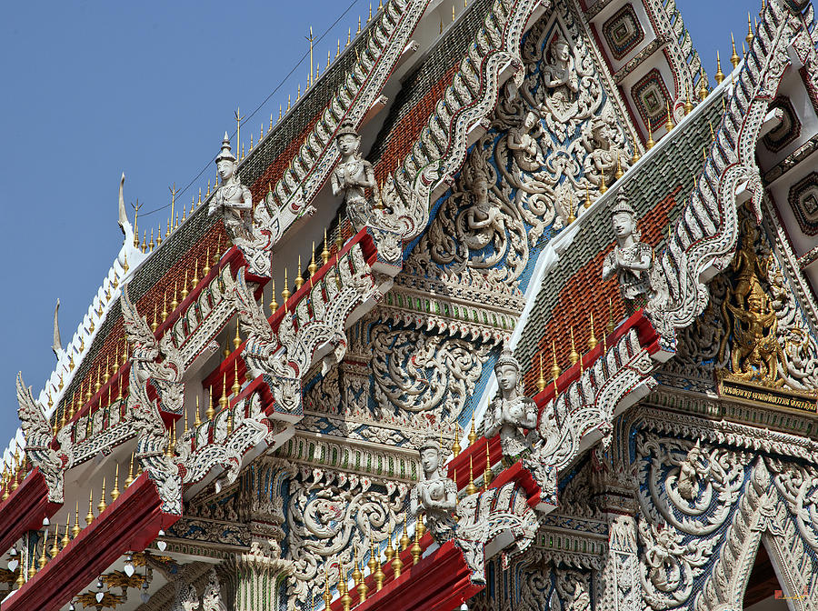 Wat Suan Phlu Ubosot Angel Gable Finials Dthb227 Photograph