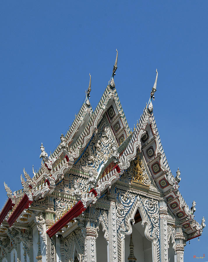 Wat Suan Phlu Ubosot Gable DTHB1130 Photograph by Gerry Gantt