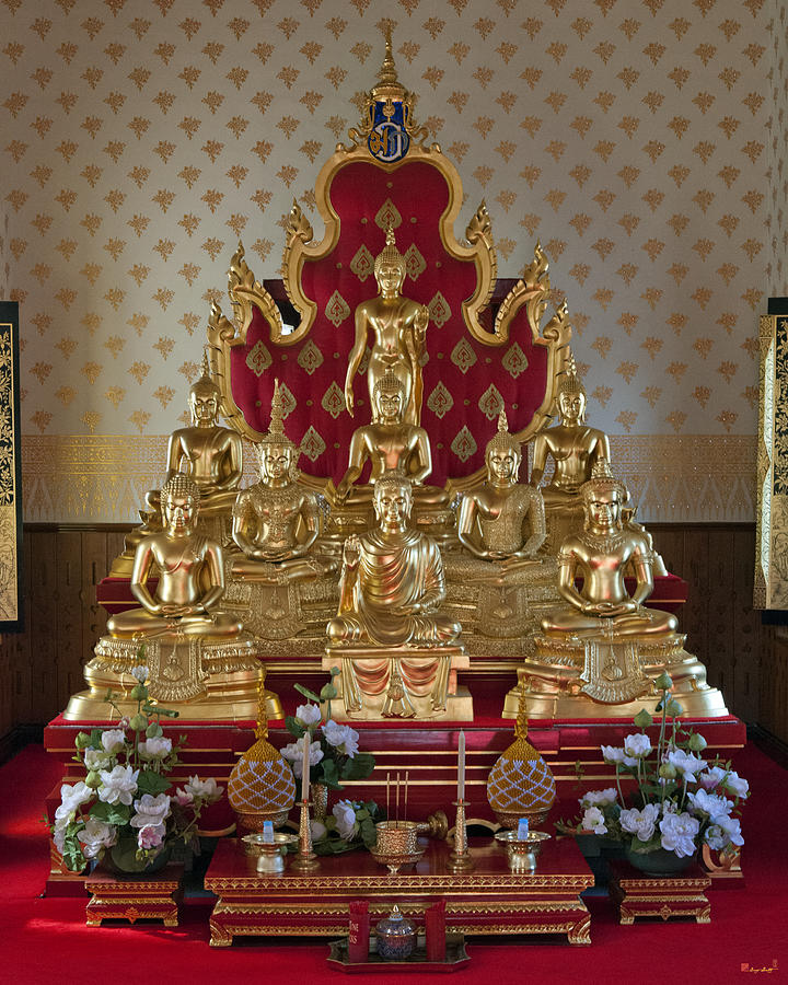 Wat Thewarat Kunchorn Small Wiharn Buddhas DTHB1303 Photograph by Gerry Gantt