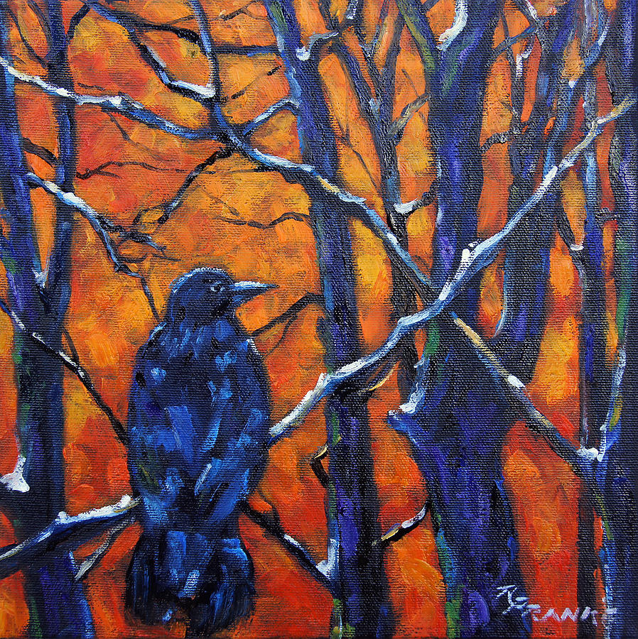 Tree Painting - Watcher in the woods by Richard T Pranke