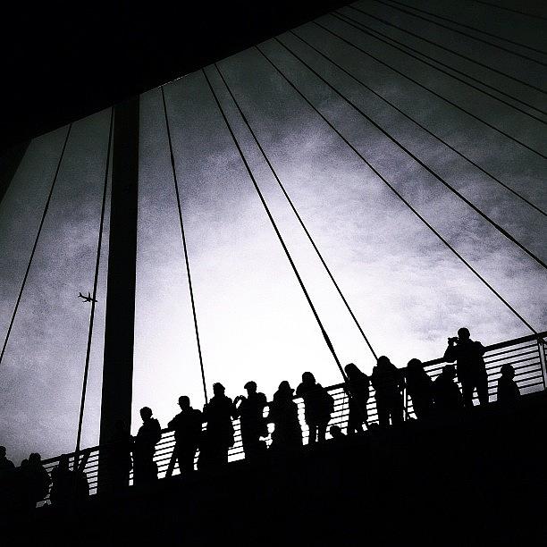 Architecture Photograph - Watching From Hungerford Bridge by Marc Gascoigne
