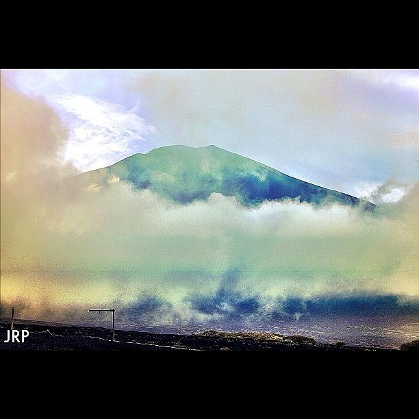 Nature Photograph - Watching The Clouds Engulfing Mt by Julianna Rivera-Perruccio