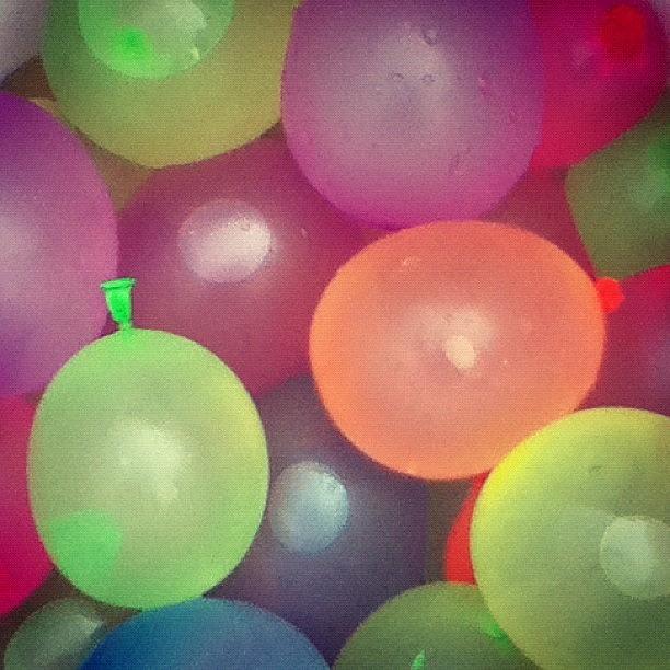 Lime Photograph - Water Balloons by Kayla Mitchell