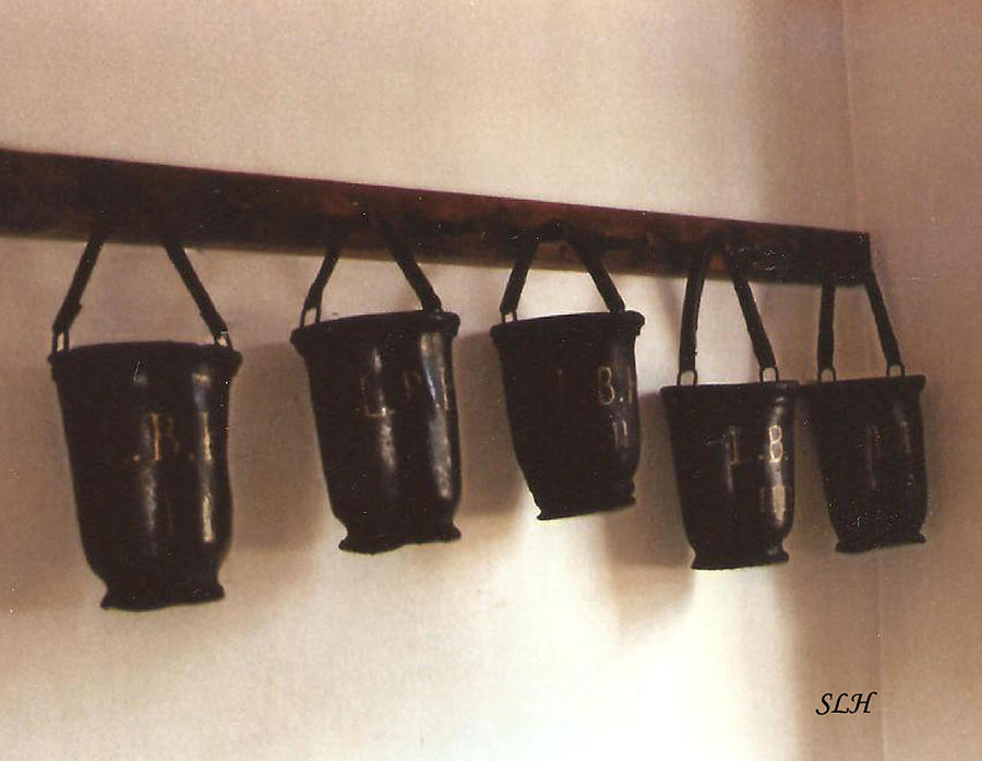 Prints Photograph - Water Buckets by Lee Hartsell Prints Photograph - Water Buckets by Lee Hartsell
