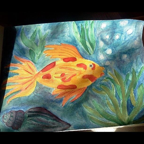 Fish Photograph - Water Color Picture I Painted by Sierra  Christopher