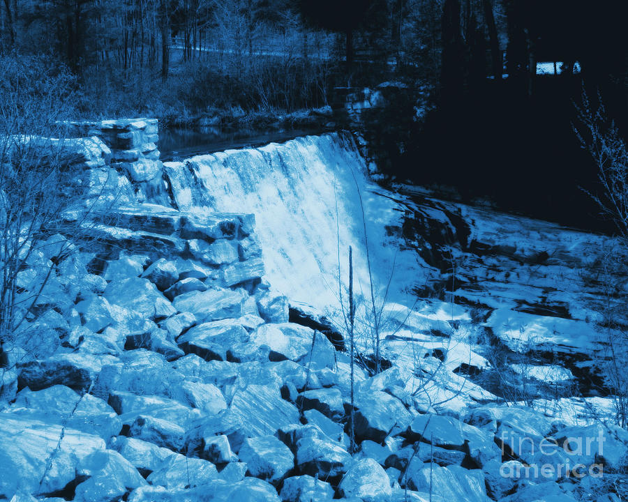 Water Dam In Blue Abstract Photograph by Smilin Eyes Treasures