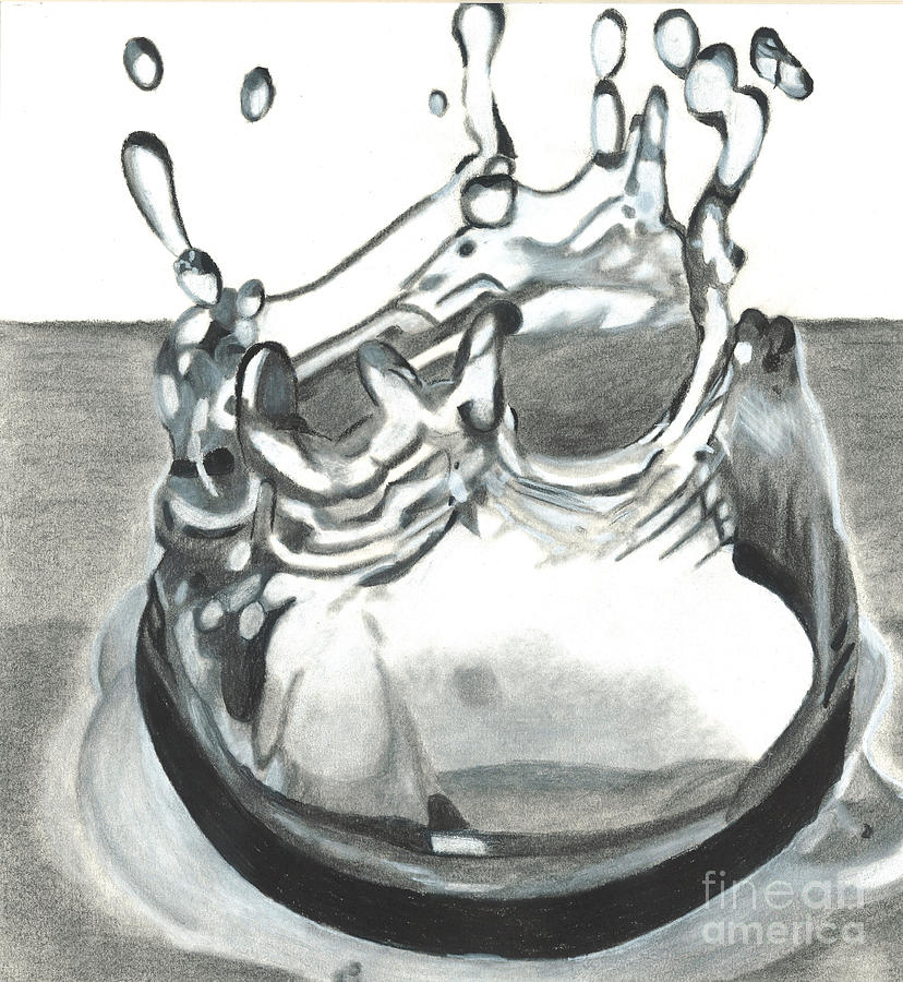 Water Drawing - Water drop by Martha Booysen