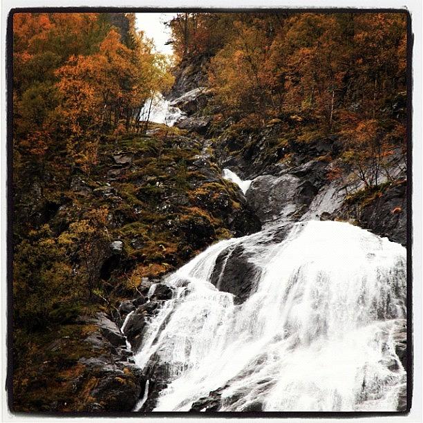 Nature Photograph - Water Falls #water_falls #autumn_colors by Kiko Bustamante