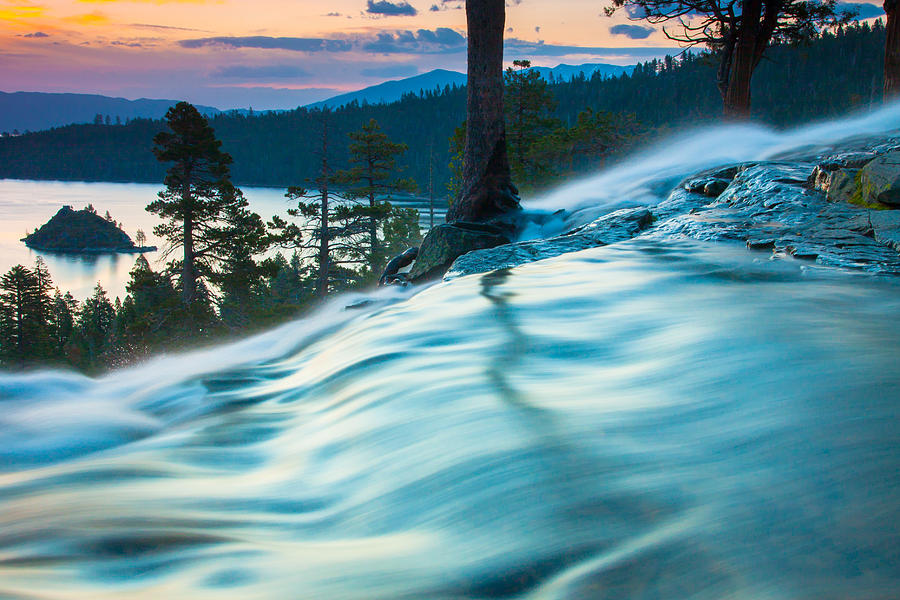 Water Flow Above Emerald Bay Photograph by Marc Crumpler