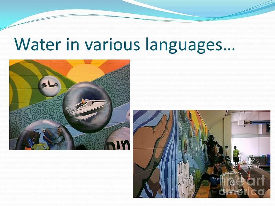 Water in different languages Painting by Carol Rashawnna Williams