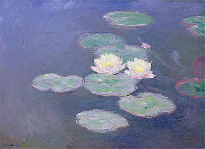 Claude Monet Painting - Water Lilies - Evening Effect by Claude Monet